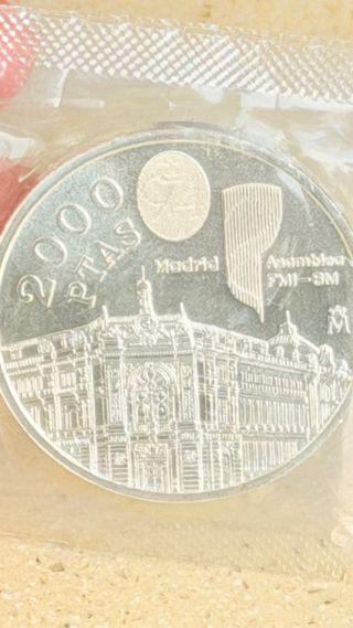 Moneda Plata 2000 Pesetas Juan Carlos I 1994