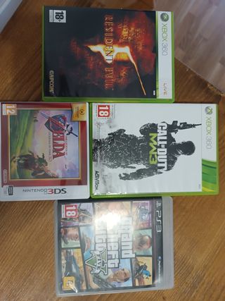 Pack 4 Juegos: Zelda, GTA V, RE5, CoD MW3