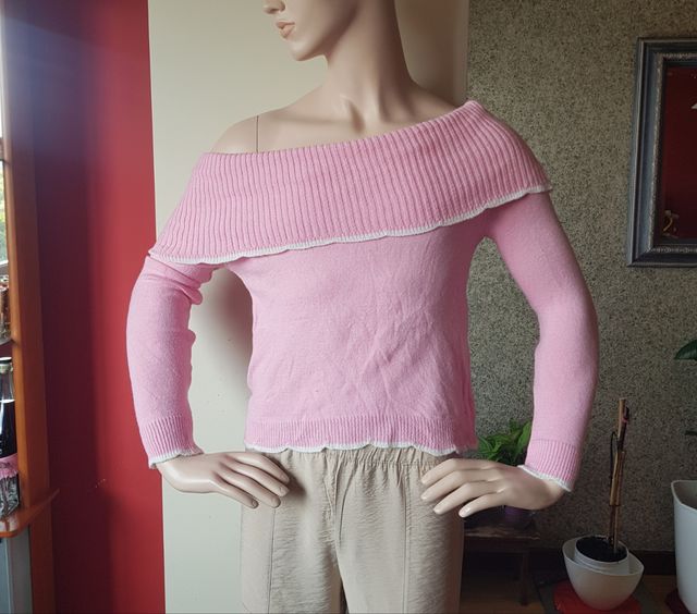 Jersey Rosa Cuello Bardot Talla M/L