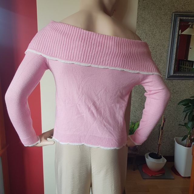 Jersey Rosa Cuello Bardot Talla M/L