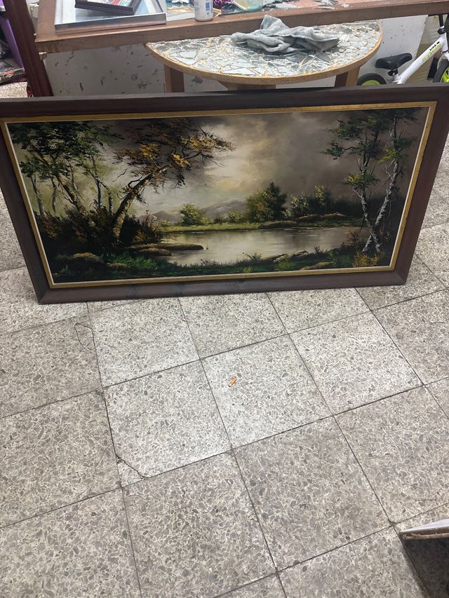 Cuadro pintado a mano paisaje