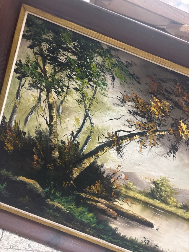 Cuadro pintado a mano paisaje