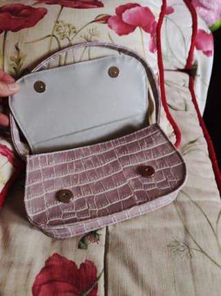 Bolso de mano polipiel morado