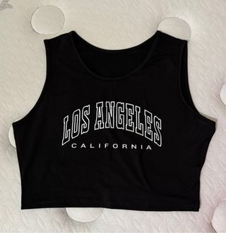 Top corto Los Angeles negro