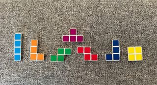 Tetris Monedas Plata Coloreadas