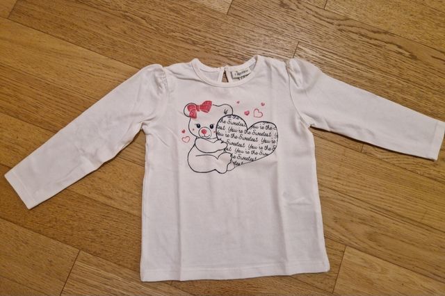 Maglietta orsetto con cuore Fagottino taglia 12-18