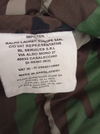 Chaqueta plumífera Ralph Lauren