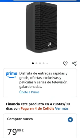 Audibax PRO8P Altavoz Pasivo 8 Negro
