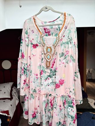 Vestido estampado floral talla única