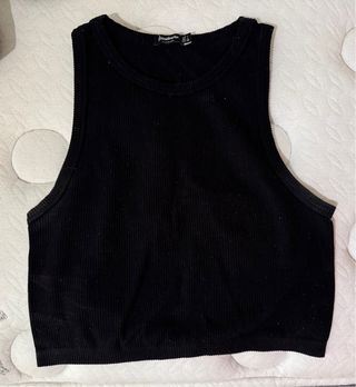 Top negro Stradivarius XS