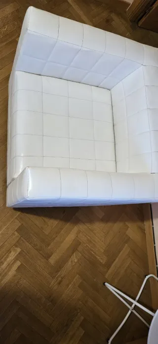 Sillón blanco polipiel