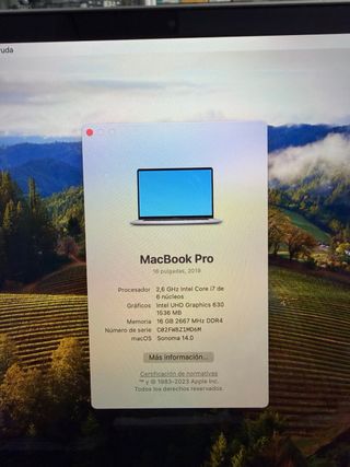 MacBook Pro 16 2019 i7 16GB RAM 500GB SSD