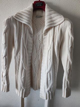 Chaqueta de punto cable