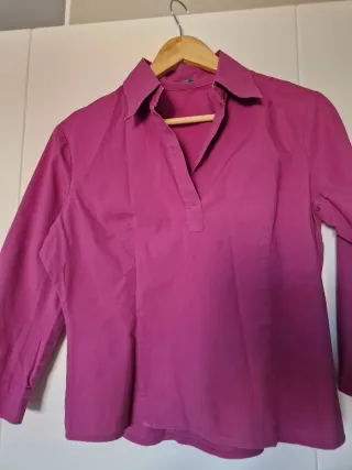 Camisa rosa de manga larga