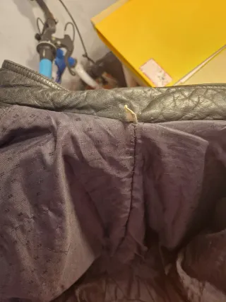 Cazadora Cuero Vintage Negra 