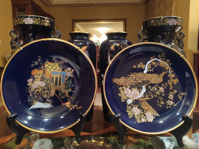 Set Decoración Porcelana SEIKO Jarrones y Platos