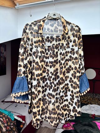 Camisa Zara Estampado Leopardo