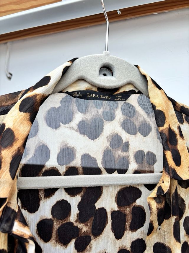 Camisa Zara Estampado Leopardo
