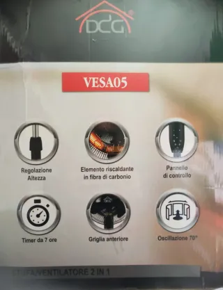 DCG Ventilatore a Piantana Caldo-Freddo VESA05