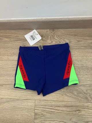 Bañador niño 10 años azul y verde