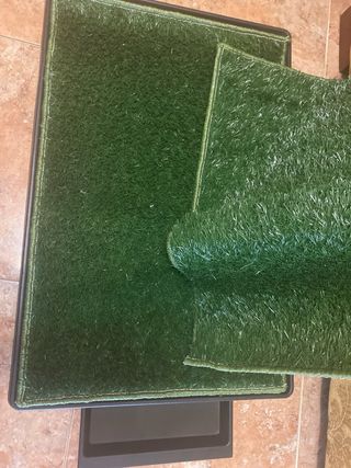 Inodoro para perros con césped artificial 