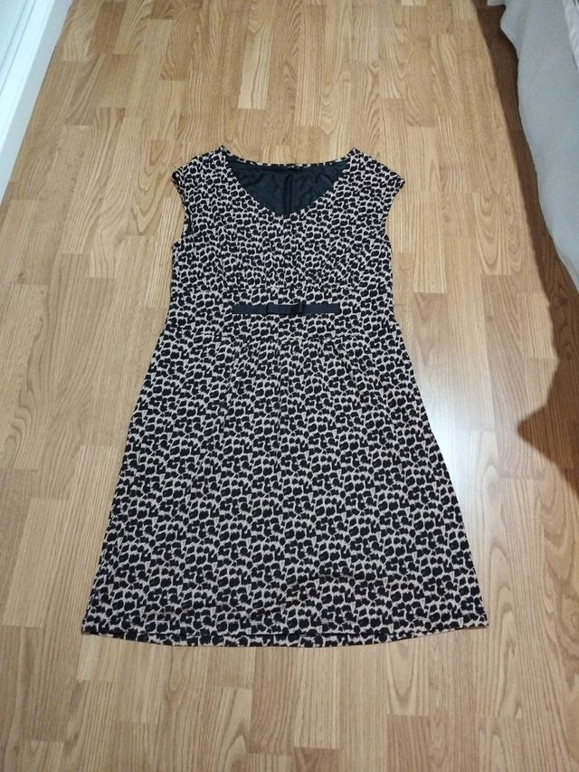 Vestido estampado leopardo mujer