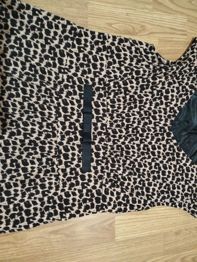 Vestido estampado leopardo mujer