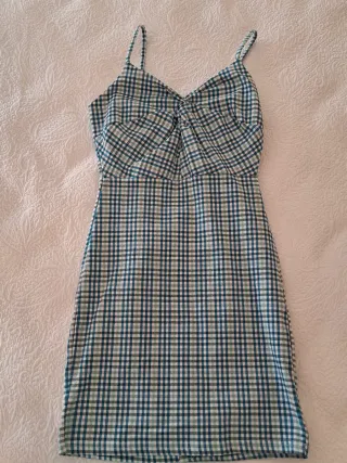 Vestido Pin-Up Picnic Y2k Cuadros Verde
