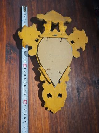 Espejo antiguo corazón dorado