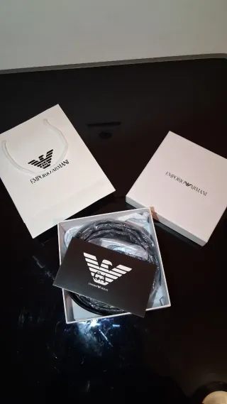 Cinturón Emporio Armani-Negro