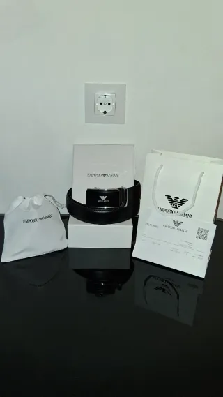 Cinturón Emporio Armani-Negro