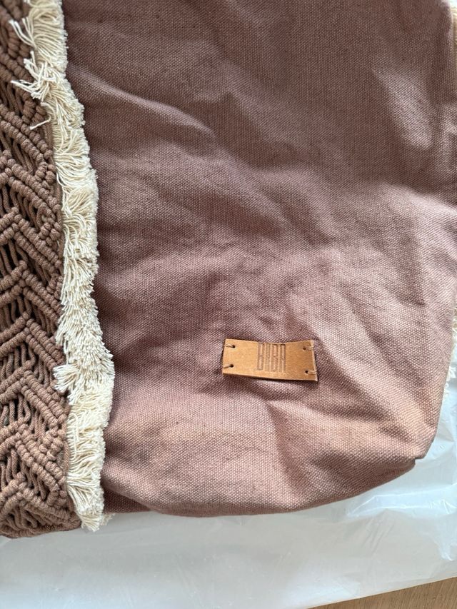 Bolso Biba Marrón con Macramé