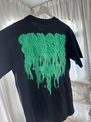 Chrome Hearts Camiseta Negra Logo Verde