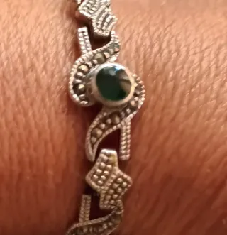 Pulsera vintage plata antigua eslabones