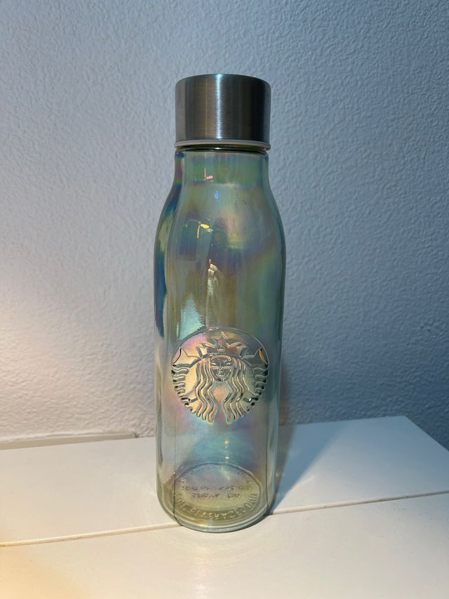 Botella Vidrio Starbucks Iridescente
