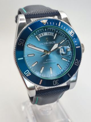 Reloj Jacob Zech Athena Día/Fecha Azul