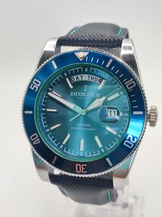 Reloj Jacob Zech Athena Día/Fecha Azul