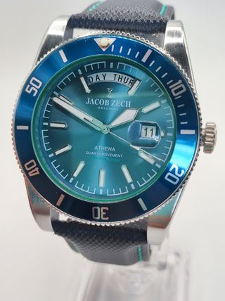 Reloj Jacob Zech Athena Día/Fecha Azul
