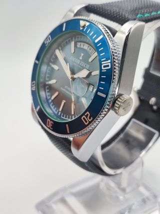 Reloj Jacob Zech Athena Día/Fecha Azul