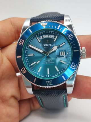 Reloj Jacob Zech Athena Día/Fecha Azul
