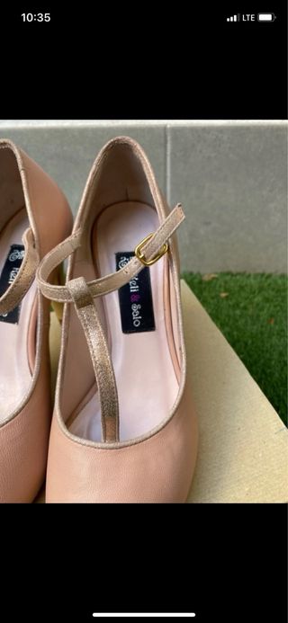 Zapatos tacón beige 36.5