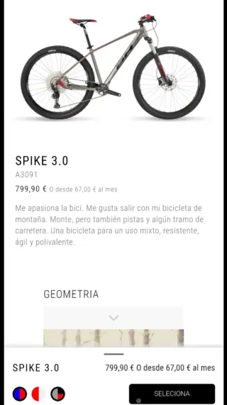 BICICLETA BH SPIKE 29 SHIMANO DEORE NUEVA OFERTA
