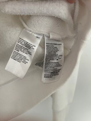 Sudadera Calvin Klein Blanca Talla XS/S