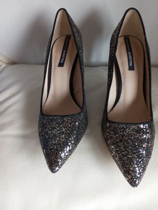 Zapatos de tacón con purpurina