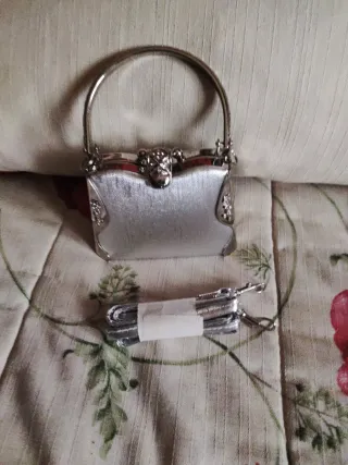 Bolso de mano fiesta plata