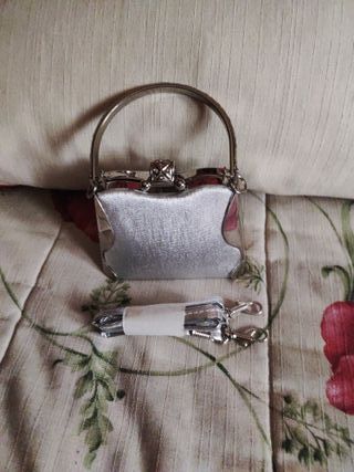 Bolso de mano fiesta plata