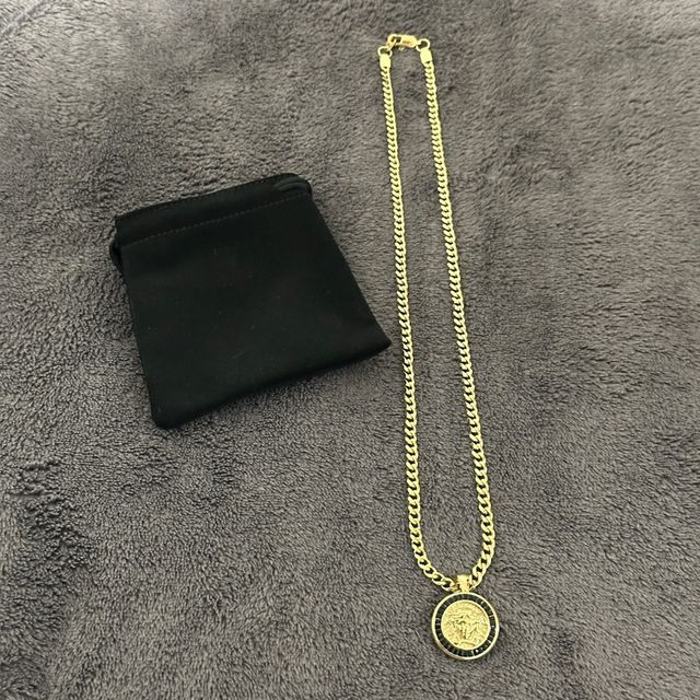 Cadena Cubana y Colgante Oro Laminado