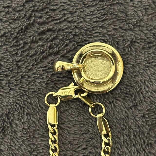 Cadena Cubana y Colgante Oro Laminado