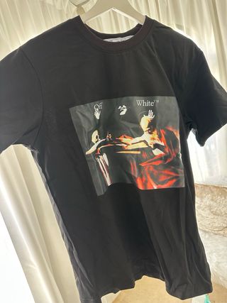 Off-White Camiseta Negra Flechas Calavera