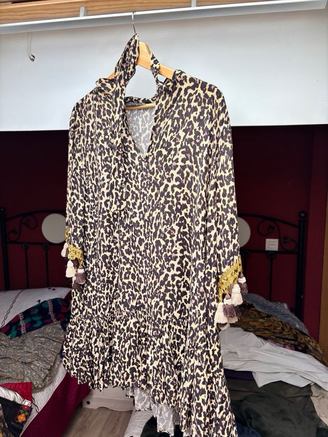 Vestido Zara estampado leopardo